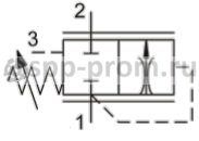 Клапан DWM12121ZB (H) Hydac - подробная гидравлическая схема