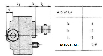 Насос ADW1.6 Orsta - габаритные размеры